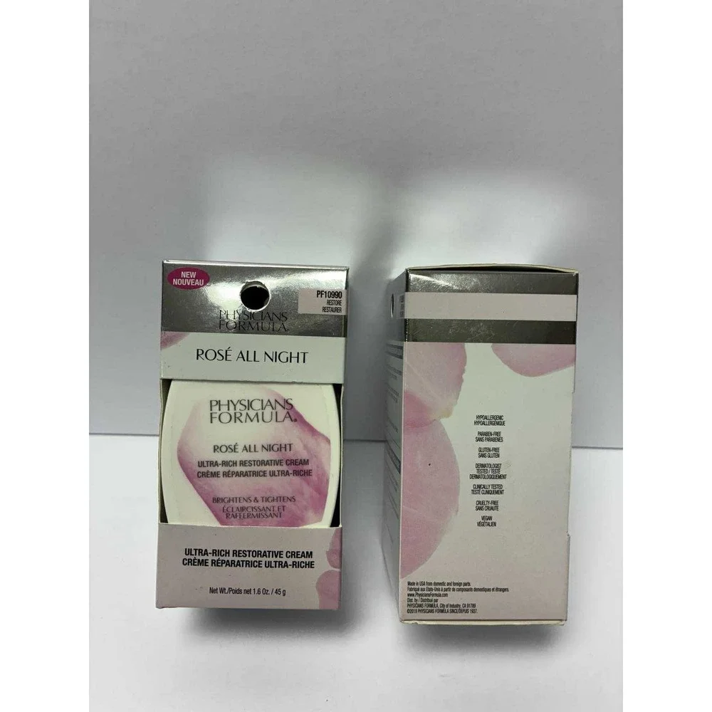 2X Physicians Formula Rose All Night Ultra-Rich Restorative Cream 1.6 oz EACH